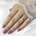 Aliança de Casamento em Ouro 4mm base em prata - Mari - Combo 