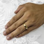 Aliança de Casamento em Ouro 4mm base em prata - Mari - Combo 