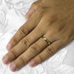 Aliança de Noivado e Casamento em Ouro e Prata Maciço 5mm Abaulada MDB2013 - Par
