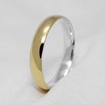 Aliança de Noivado e Casamento em Ouro e Prata Maciço 5mm Abaulada MDB2013 - Par