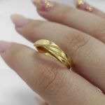 Aliança em Ouro 18k Maciço Trançada Diamonics - Áurea - Par