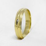 Aliança de Casamento em Ouro Maciço 5mm Abaulada Evelyn - Par 