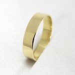 Aliança de Casamento em Ouro Maciço 5mm Reta Heart of Gold- Par 
