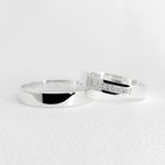 Aliança de Namoro em Prata Legitima Reta 4mm SuyaneM - Peça Única 