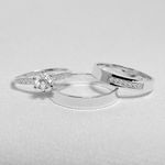 Aliança de Namoro em Prata Legitima Reta 4mm Suyane - Combo 
