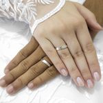 Aliança de Namoro em Prata Legitima Reta 3mm Bella-P - Combo