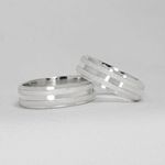 Aliança em Prata + Anel Solitario com acabamento diamantado Bridal Elegance - Combo