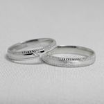 Aliança de Namoro em Prata Legitima Reta 4mm Coreia - Par 