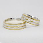 Par Aliança em Prata de Namoro com Detalhe Diamantado Infinity Link - Par