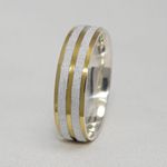 Par Aliança em Prata de Namoro com Detalhe Diamantado Infinity Link - Par