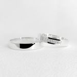 Aliança de Namoro em Prata Legitima Reta 4mm Suyane - Combo 