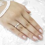 Aliança de Namoro em Prata Legitima Reta 4mm Suyane - Combo 