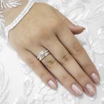Aliança de Namoro em Prata Legitima Reta 4mm Suyane - Combo 