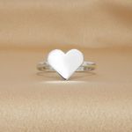 Anel Coração Para Personalizar Escrita Nome em Prata 995 - Shiny Heart Ring