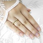 Aliança de Casamento em Ouro Aurora Sapphire - Par