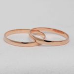 Aliança de Casamento e noivado em Ouro 18k Abaulada + Anel Solitario Balneário - Combo 