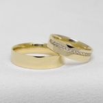 Aliança de Noivado e Casamento em Ouro Maciço 5mm Abaulada. Laser - Peça Unica 