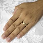 Aliança de Noivado e Casamento em Ouro Maciço 5mm Abaulada. Laser - Peça Unica 