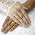 Aliança de Casamento Aliança de noivado em Ouro Maciço 4mm Abaulada com 1 Anel Solitarios Bloom of love - Combo 