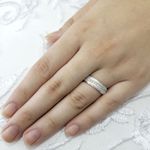 Par de Aliança de Namoro com acabamento diamantado Celestial Ring - Par