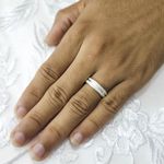 Par de Aliança de Namoro com acabamento diamantado Celestial Ring - Par