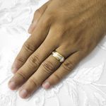 Aliança de Casamento em Ouro 18k ou 14k com banho de rodium Charm and Shine - Peça Única