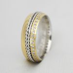 Aliança de Noivado e Casamento Revestida em Ouro 6mm Cordas One - Combo