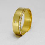 Aliança de Casamento em Ouro 18k maciço 6mm Reta Londres - Combo 
