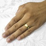 Aliança de Casamento em Ouro 18k maciço 6mm Reta Londres - Combo 