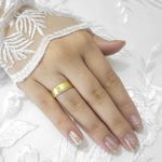 Aliança de Casamento em Ouro 18k maciço 6mm Reta Londres - Combo 