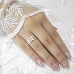 Par de Aliança Bodas em Ouro 18k ou 14k e Prata 995 luminous road - Par 