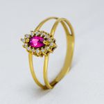Anel de Formatura em Ouro 18k Personalizado de acordo com o curso Marjorie- Peça Única 