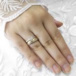 Aliança de Casamento em Ouro e Prata Maciço Marriage Glow - Combo