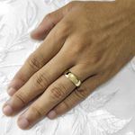 Aliança de Noivado e Casamento Revestida em Ouro 4mm Mari - Par