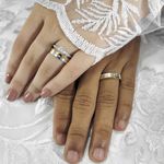Aliança de Noivado e Casamento Revestida em Ouro 4mm Amelíe - Peça Unica 