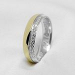 Aliança de Casamento em Ouro 5mm com parte interna de prata - Diana - Combo