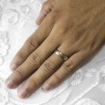 Aliança de Casamento em Ouro 5mm com parte interna de prata - Diana - Combo