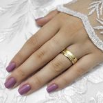 Aliança de Noivado e Casamento Revestida em Ouro 6mm Forever Love - Peça Unitária 