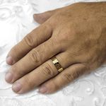 Aliança de Noivado e Casamento Revestida em Ouro 6mm Forever Love - Peça Unitaria