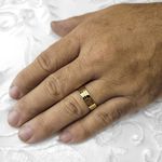 Aliança de Casamento Revestida em Ouro 6mm Forever Love - Combo