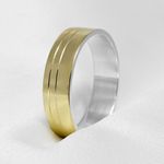 Aliança de Casamento Revestida em Ouro 6mm Forever Love - Combo