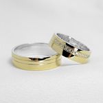 Aliança de Casamento Revestida em Ouro 6mm Forever Love - Combo