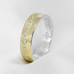 Aliança de Casamento em Ouro 5mm interno prata - Forever - Combo