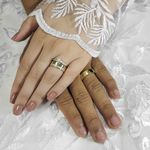 Aliança de Noivado e Casamento Revestida em Ouro 6mm Laser - Peça Unica 