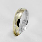 Aliança de Noivado e Alainaç de Casamento em Ouro 5mm reforçada em prata - Roseh - Combo