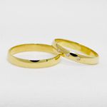 Aliança de Casamento em Ouro Maciço 3mm Abaulada Eternal Shine - Par