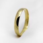 Aliança de Noivado e Casamento em Ouro Maciço 3mm Abaulada Eternal Shine - Peça Unica