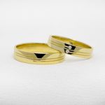 Aliança de Casamento em Ouro Maciço 4mm Reta Golden Union - Combo
