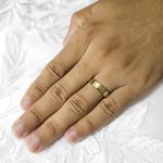 Aliança de Casamento em Ouro Maciço 4mm Reta Golden Union - Combo Copia