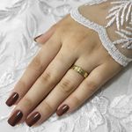 Aliança de Noivado e Casamento em Ouro Maciço 4mm Reta Golden Union - Peça Unica 